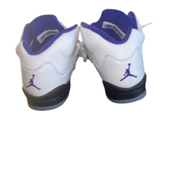 Jordan White and Purple Retro 5s - Picture 5 of 6